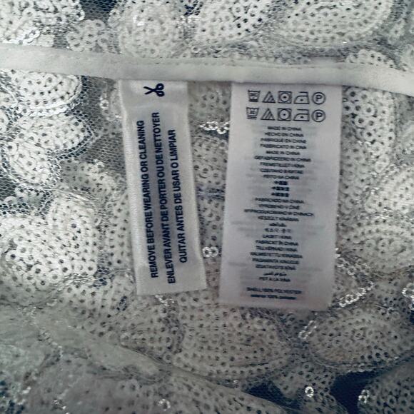 Michael Michael Kors Sequined Floral Mesh T-Shirt Dress - White - Medium - NWT - Picture 8 of 8